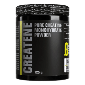 Createne contiene la forma più pura della Creatina, quella monoidrato (Creatina Pura Creapure®). La Creatina è un derivato aminoacidico altamente energetico presente in molti alimenti, soprattutto nella carne e nel pesce (200 g di carne rossa apportano circa 1 g di creatina). La creatina viene sintetizzata dal fegato a partire dall’arginina, dalla S-adenosil metionina e dalla glicina e nella forma fosforilata (fosfocreatina-PCr) ha il compito di trasportare l’energia (ATP) nelle cellule migliorando i livelli e le riserve energetiche muscolari.