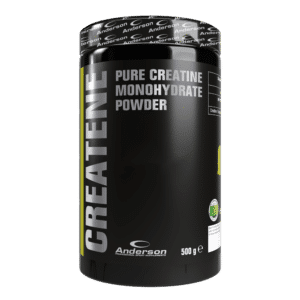 Createne contiene la forma più pura della Creatina, quella monoidrato (Creatina Pura Creapure®). La Creatina è un derivato aminoacidico altamente energetico presente in molti alimenti, soprattutto nella carne e nel pesce (200 g di carne rossa apportano circa 1 g di creatina). La creatina viene sintetizzata dal fegato a partire dall’arginina, dalla S-adenosil metionina e dalla glicina e nella forma fosforilata (fosfocreatina-PCr) ha il compito di trasportare l’energia (ATP) nelle cellule migliorando i livelli e le riserve energetiche muscolari.