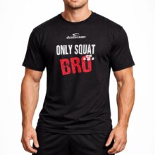 T-Shirt Palestra ONLY SQUAT BRO in Cotone – Anderson